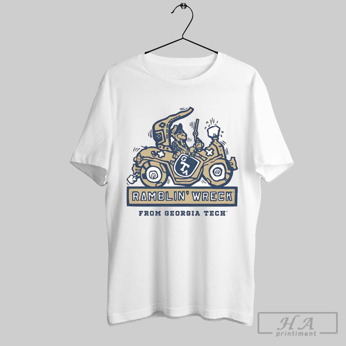 Official Georgia Tech Yellow Jackets Ramblin Wreck Ringer