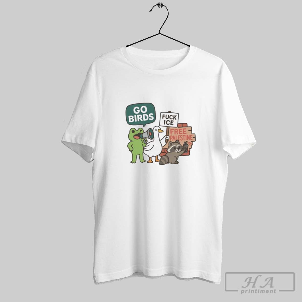 Official Go Birds Fuck Ice Free Palestine Political