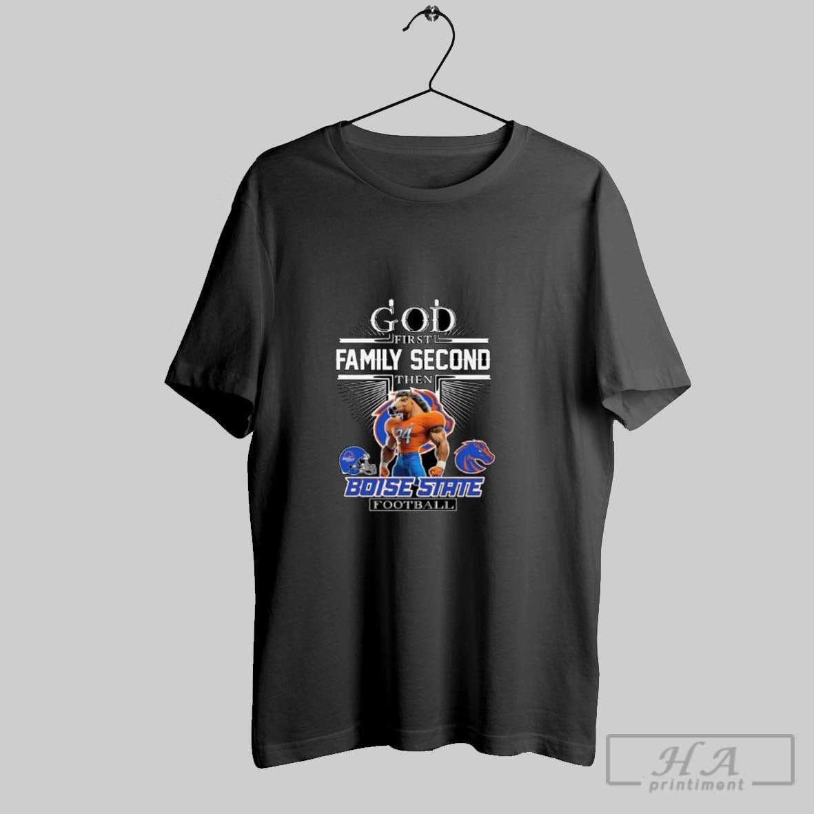 Official God First Family Second Then Boise State Broncos Football Mascot 2025