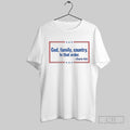 Official God Family Country In That Order Charlie Kirk T Shirt