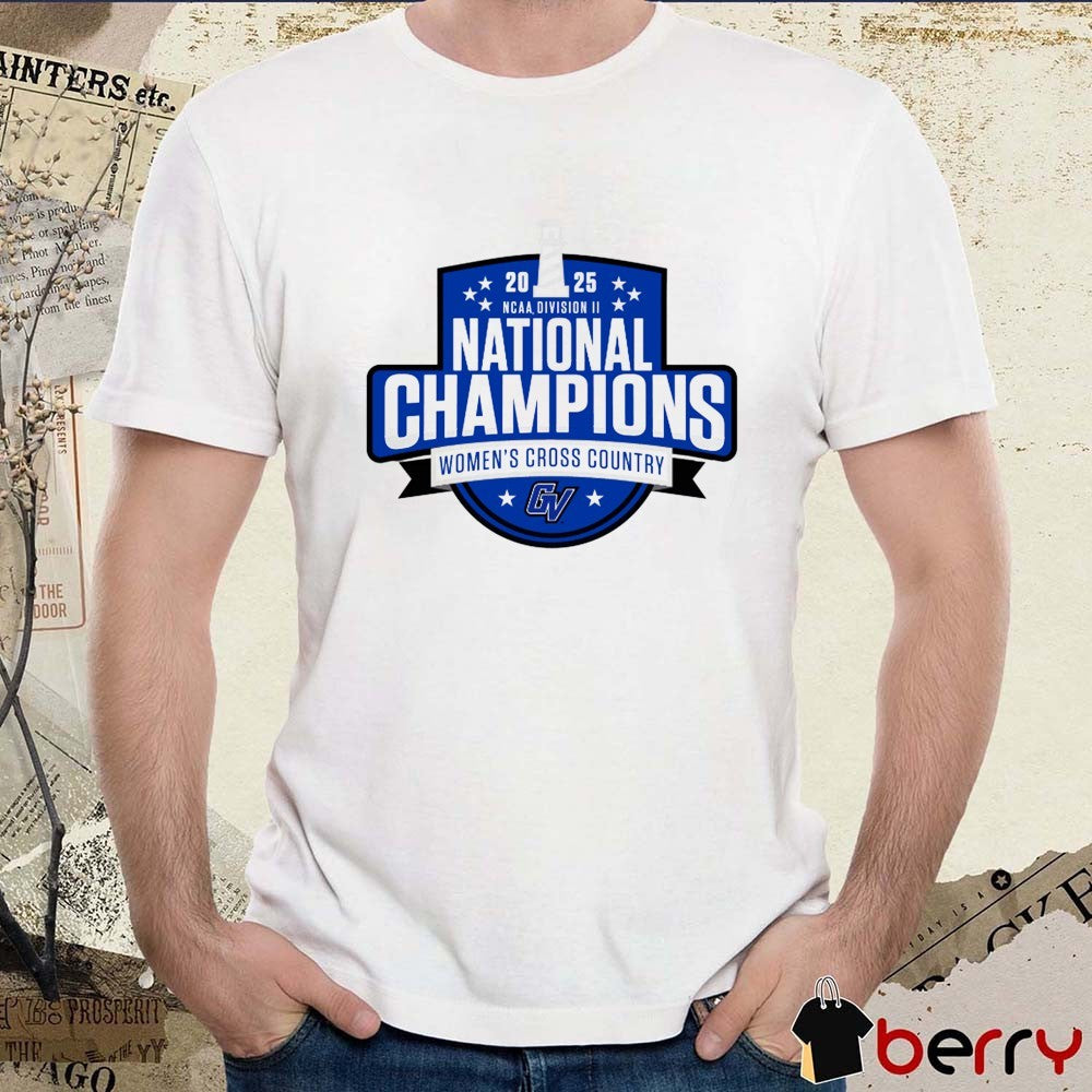 Grand Valley State Lakers 2025 NCAA Division II Women’s Cross Country National Champions Logo t-shirt