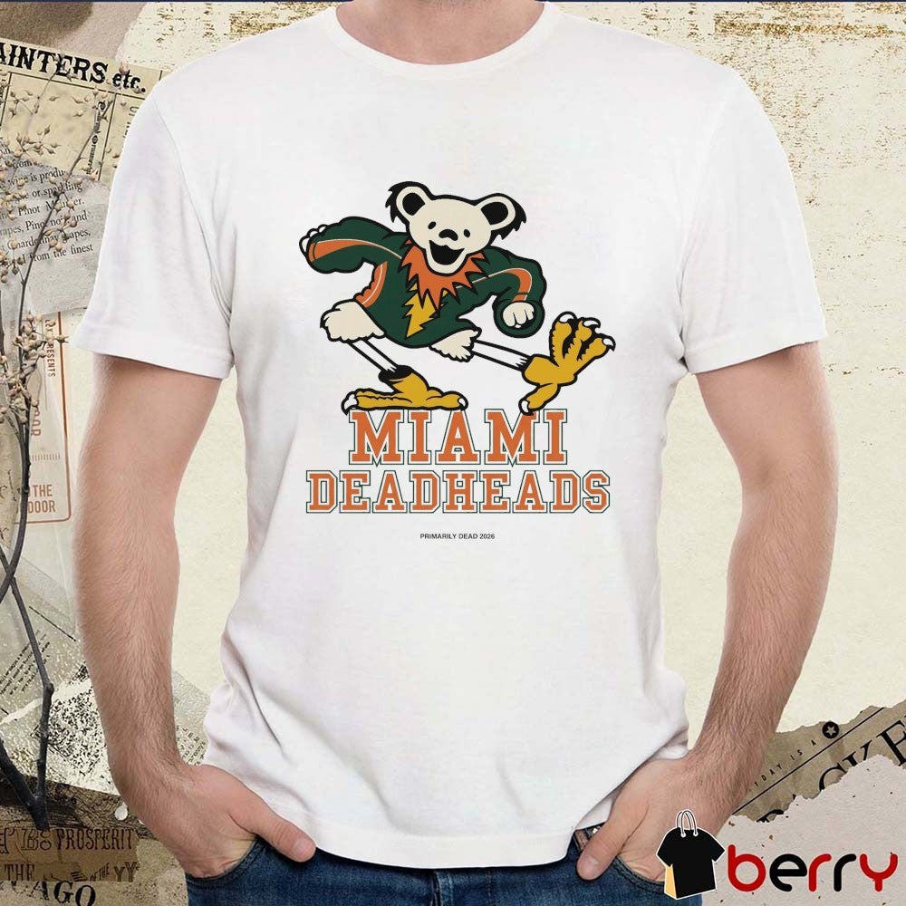 Grateful Dead Miami Hurricanes Deadheads Primarily Dead 2026 t-shirt