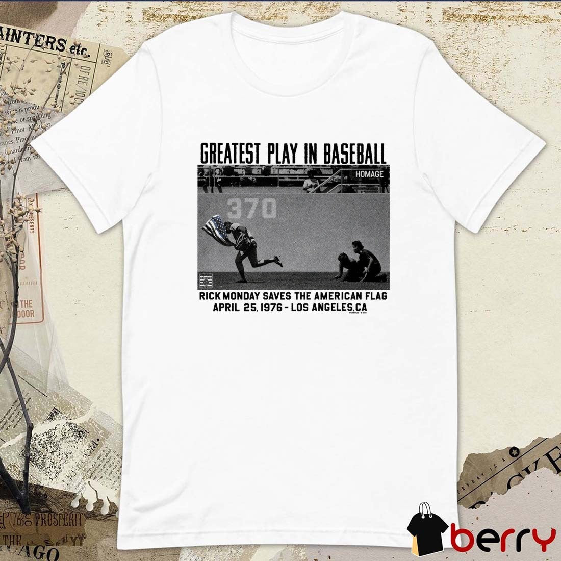 Greatest Play In Baseball Rick Monday Saves the American Flag 50th Anniversary 2026 t-shirt