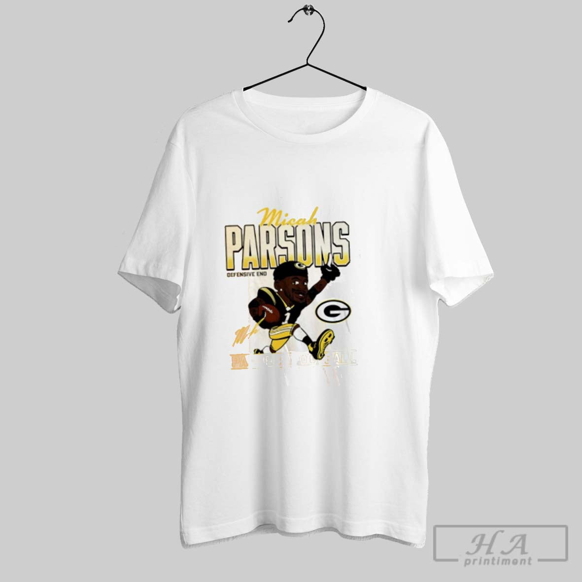 Official Green Bay Packers Micah Parsons Caricature
