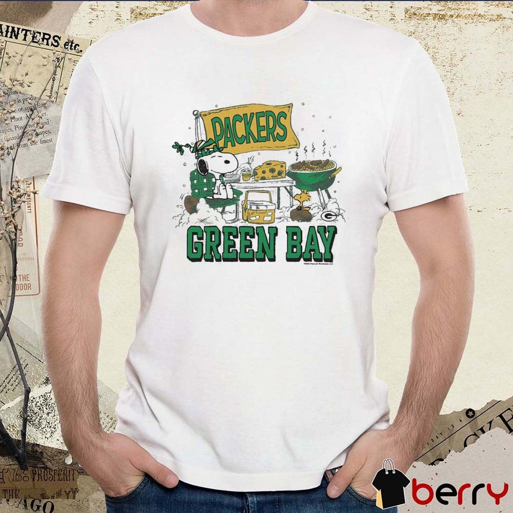 Green Bay Packers NFL Football Homage Peanuts Tailgate Painting t-shirt