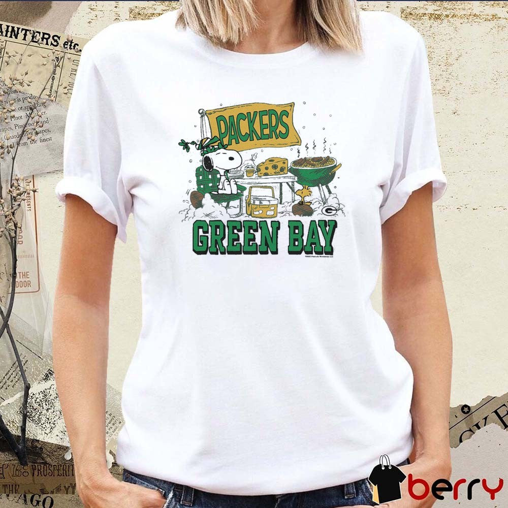 Green Bay Packers NFL Football Homage Peanuts Tailgate Painting t-shirt