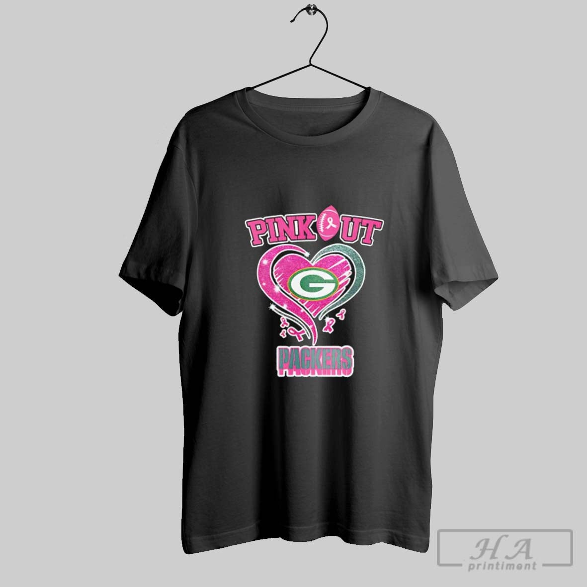 Official Green Bay Packers Pink Out Packers Heart Diamond
