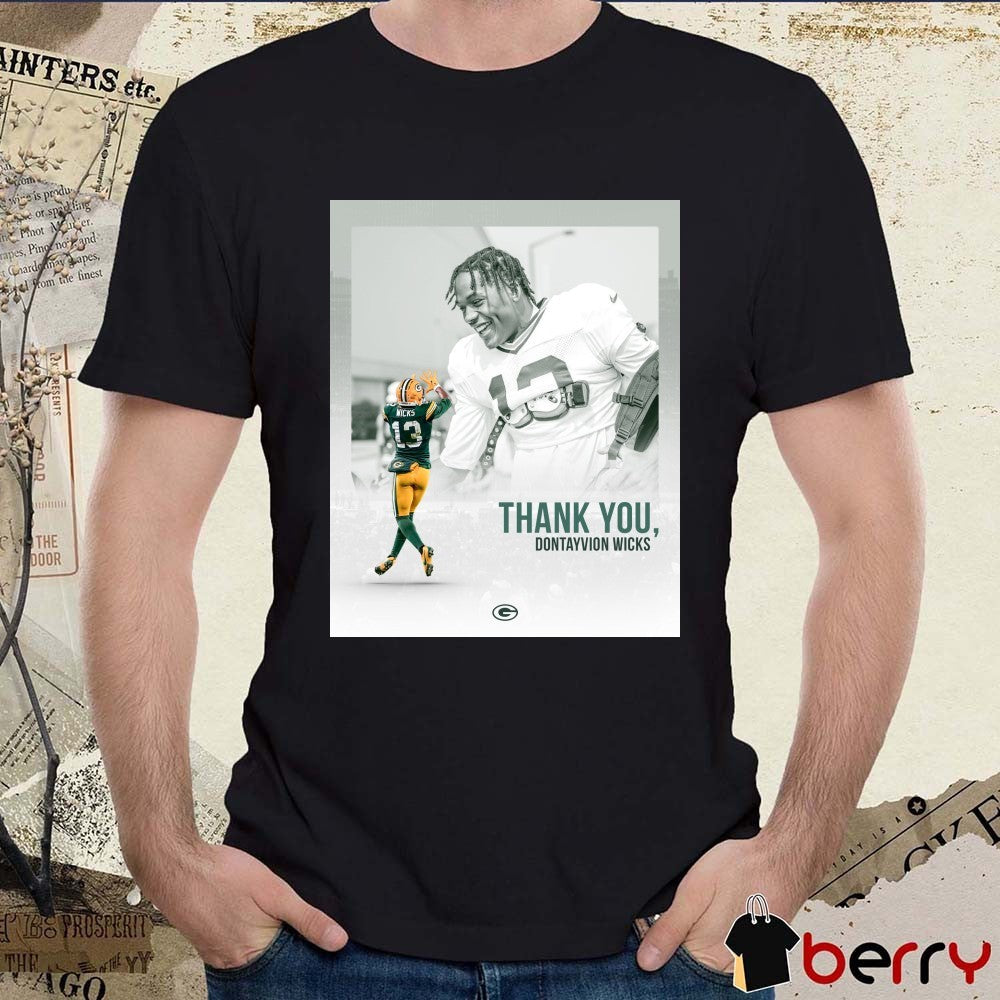 Green Bay Packers Thank You Dontayvion Wicks Poster t-shirt