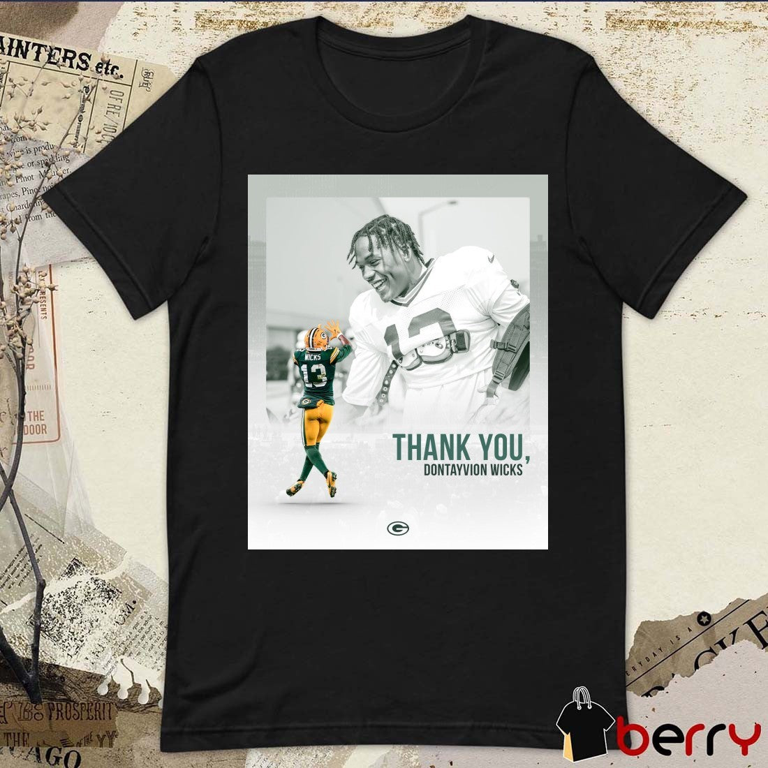 Green Bay Packers Thank You Dontayvion Wicks Poster t-shirt