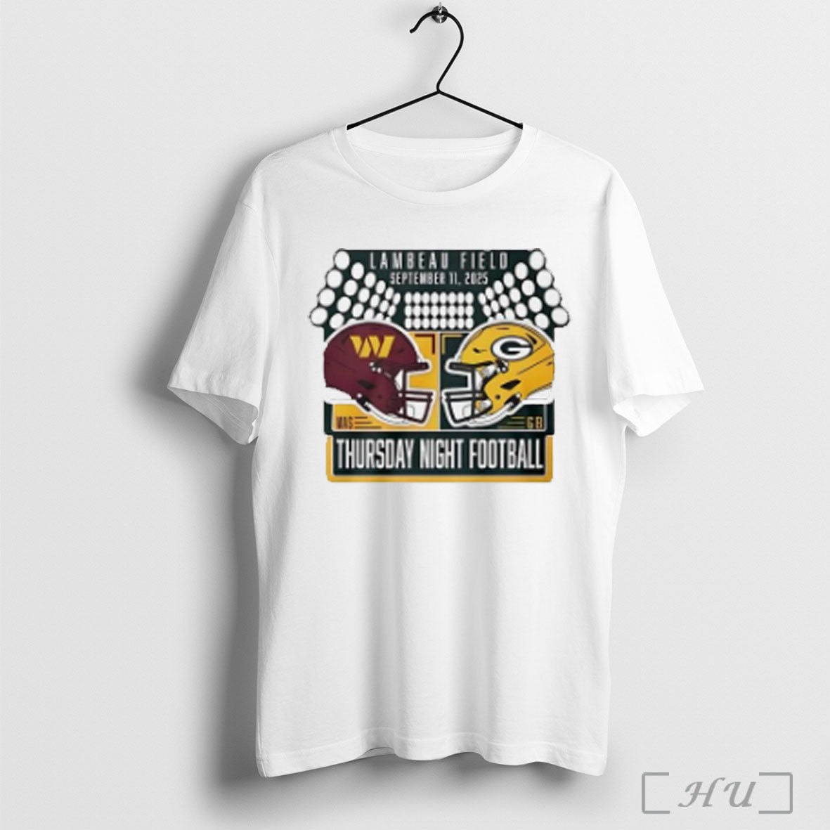 Official Green Bay Packers Vs Washington Commanders Thursday Night Football Helmet T Shirt