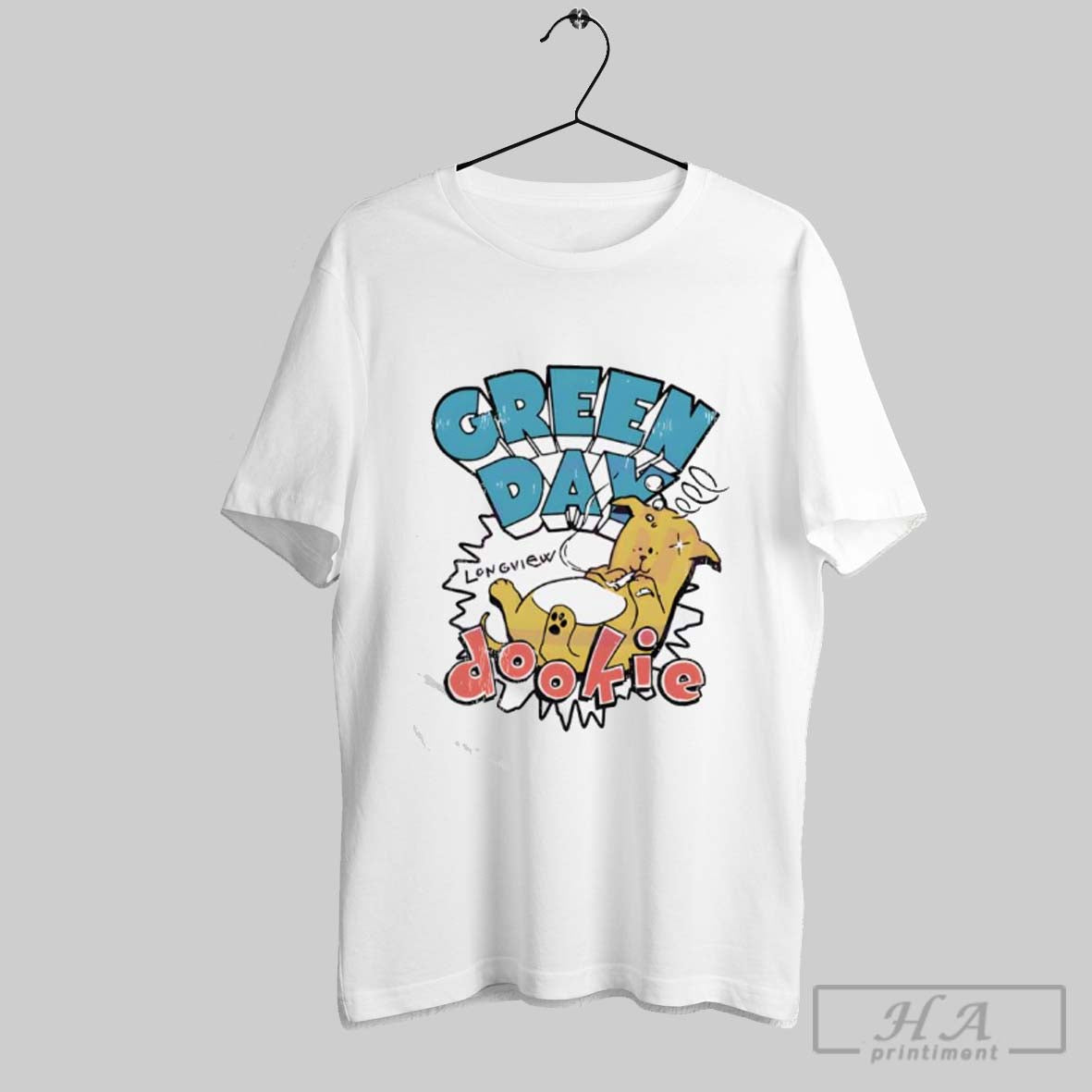Official Green Day Dookie Longview Cartoon Album Art Punk Rock