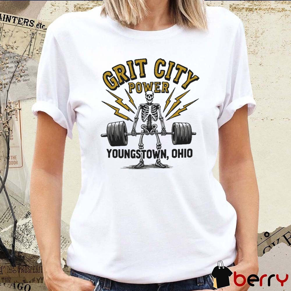 Grit City Power Youngstown Ohio 2025 Skeleton t-shirt