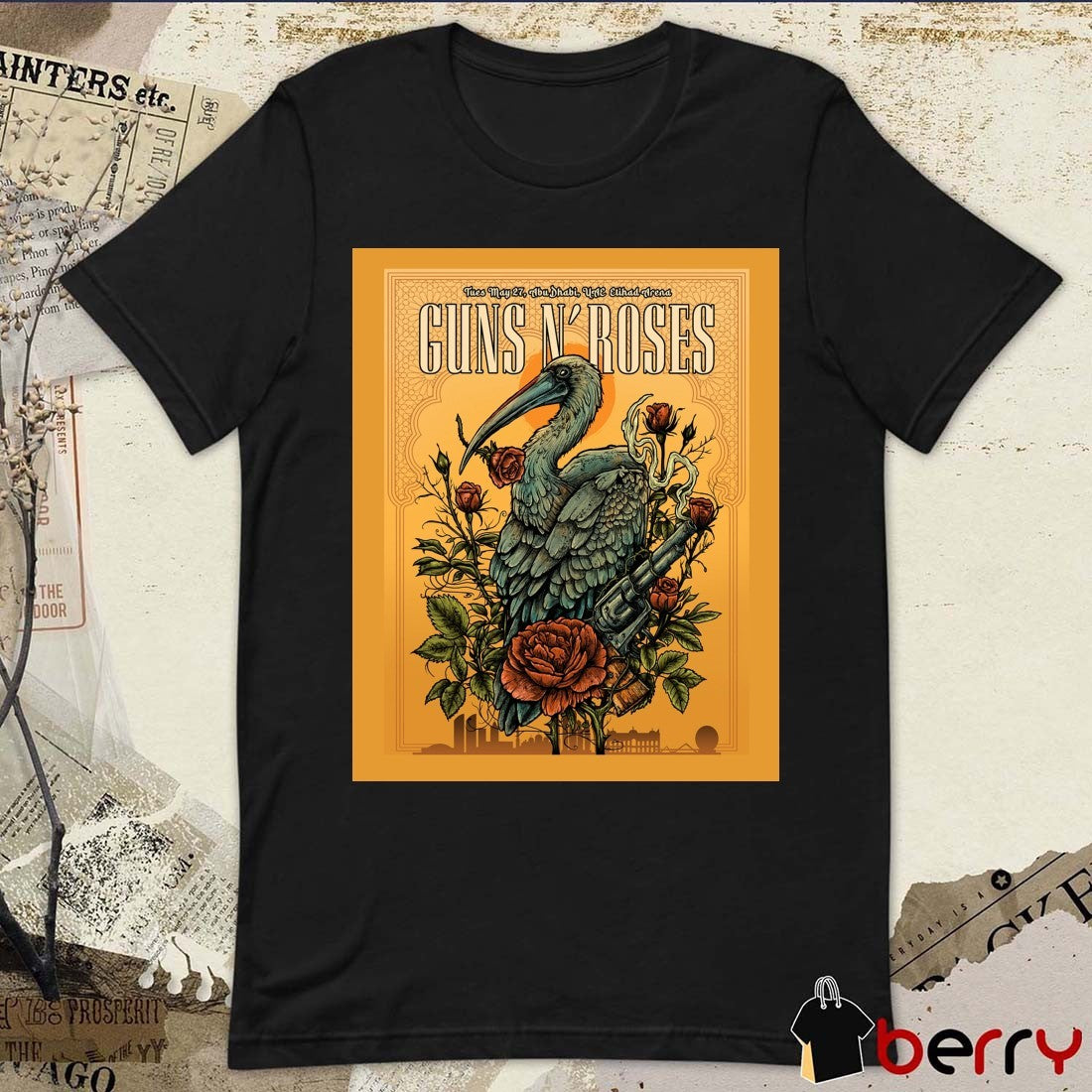 Guns N’ Roses Tues May 27 2025 Abu Dhabi UAE Etihad Arena Poster t-shirt