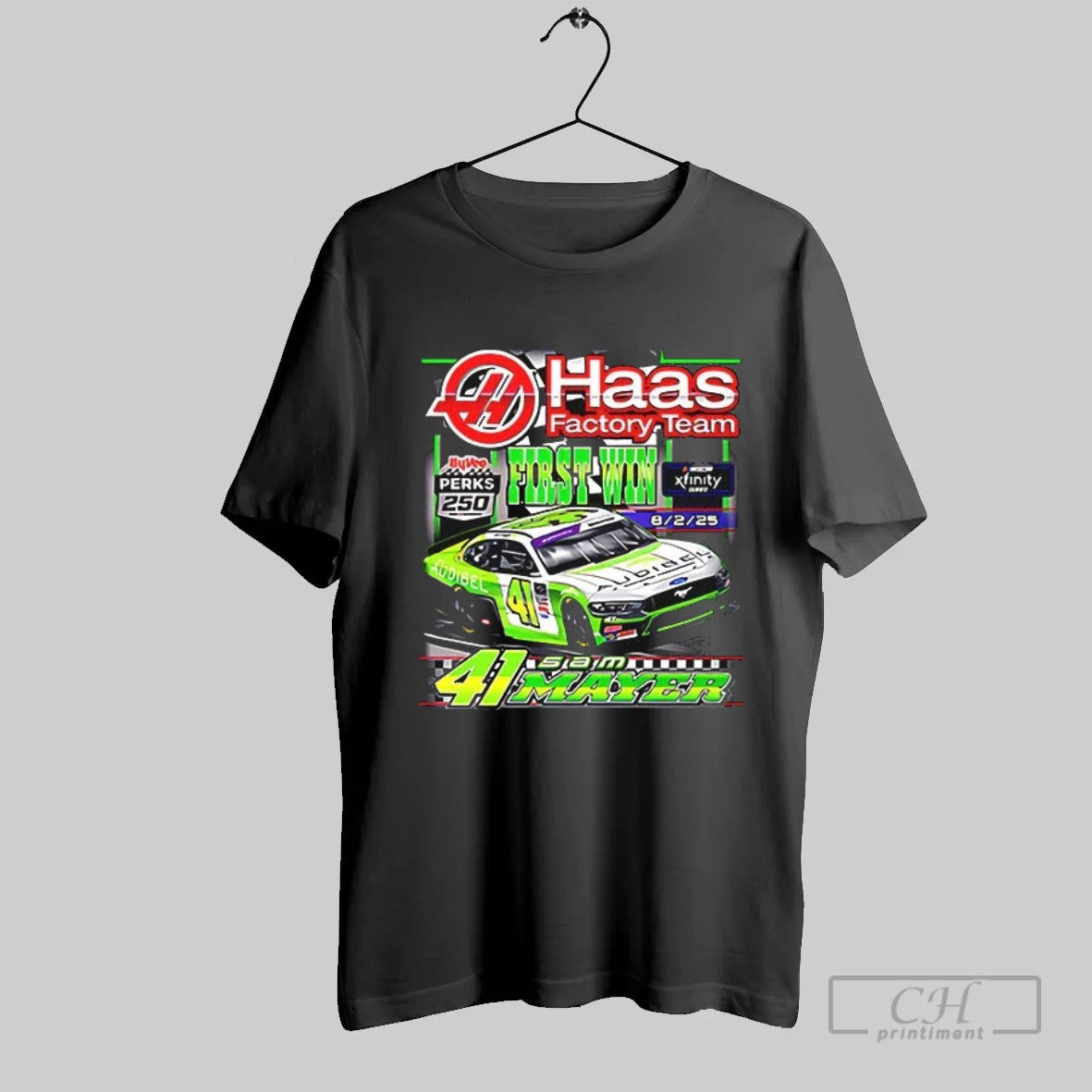 Official Haas Factory Team First Win 41 Mayer T Shirt