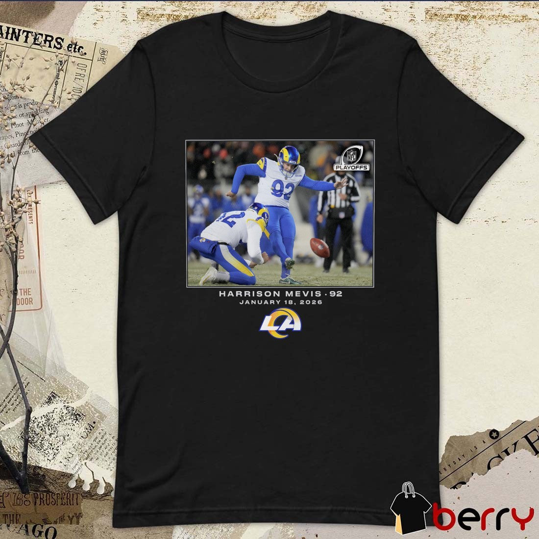 Harrison Mevis Los Angeles Rams NFL Flash Features January 17 2026 t-shirt