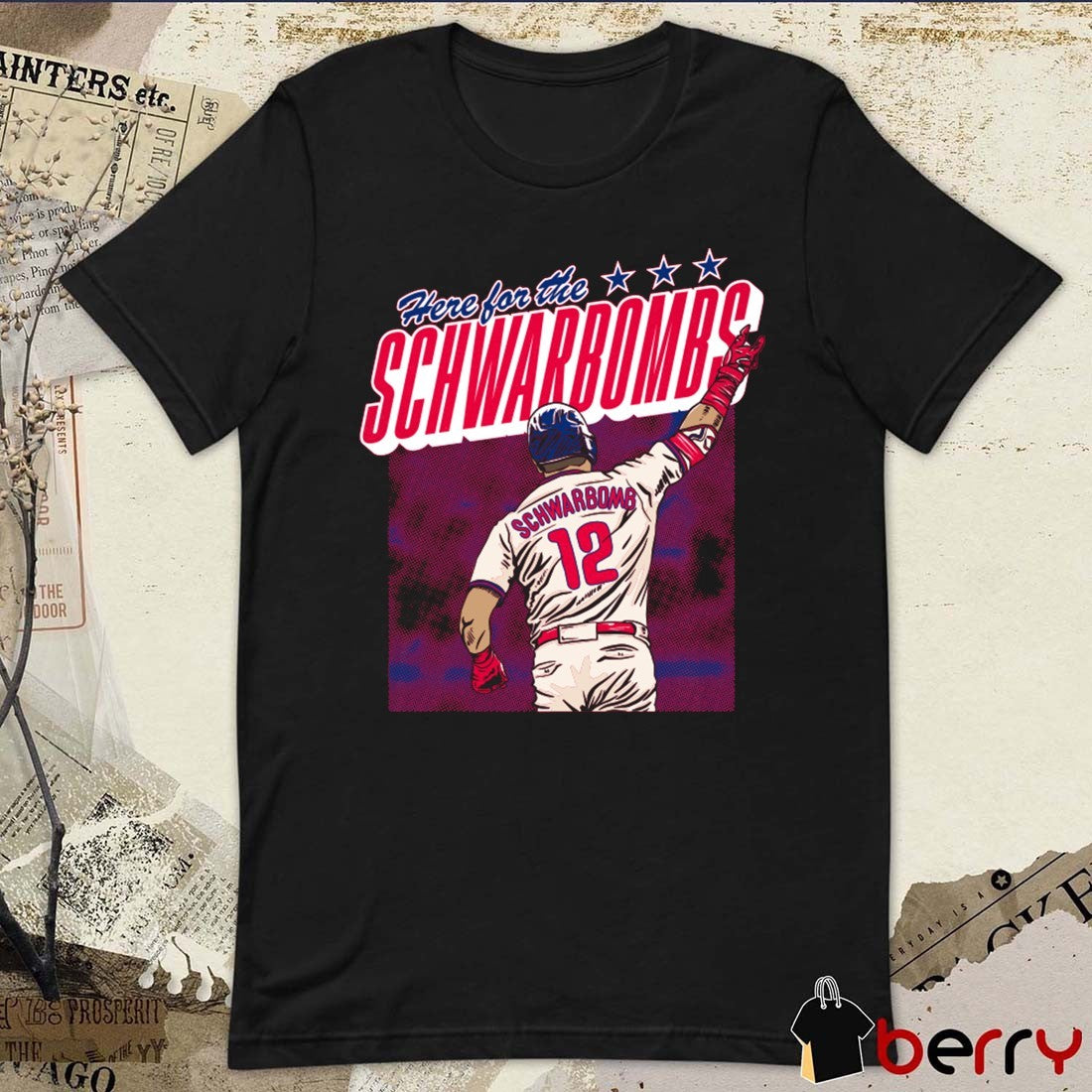 Here for the Schwarbombs Kyle Schwarber Philadelphia Phillies MLB Graphic t-shirt