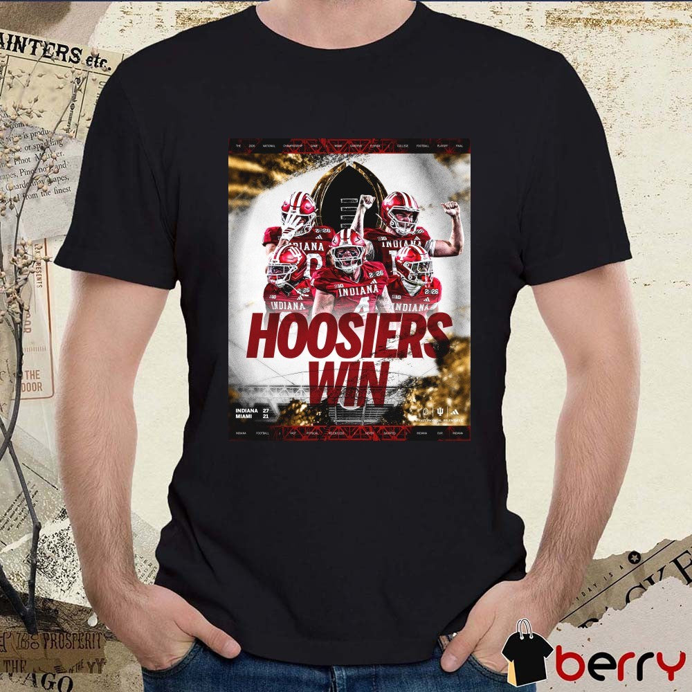 Hoosiers Win Indiana Hoosiers Football 2025-26 National Champions Perfection Poster t-shirt