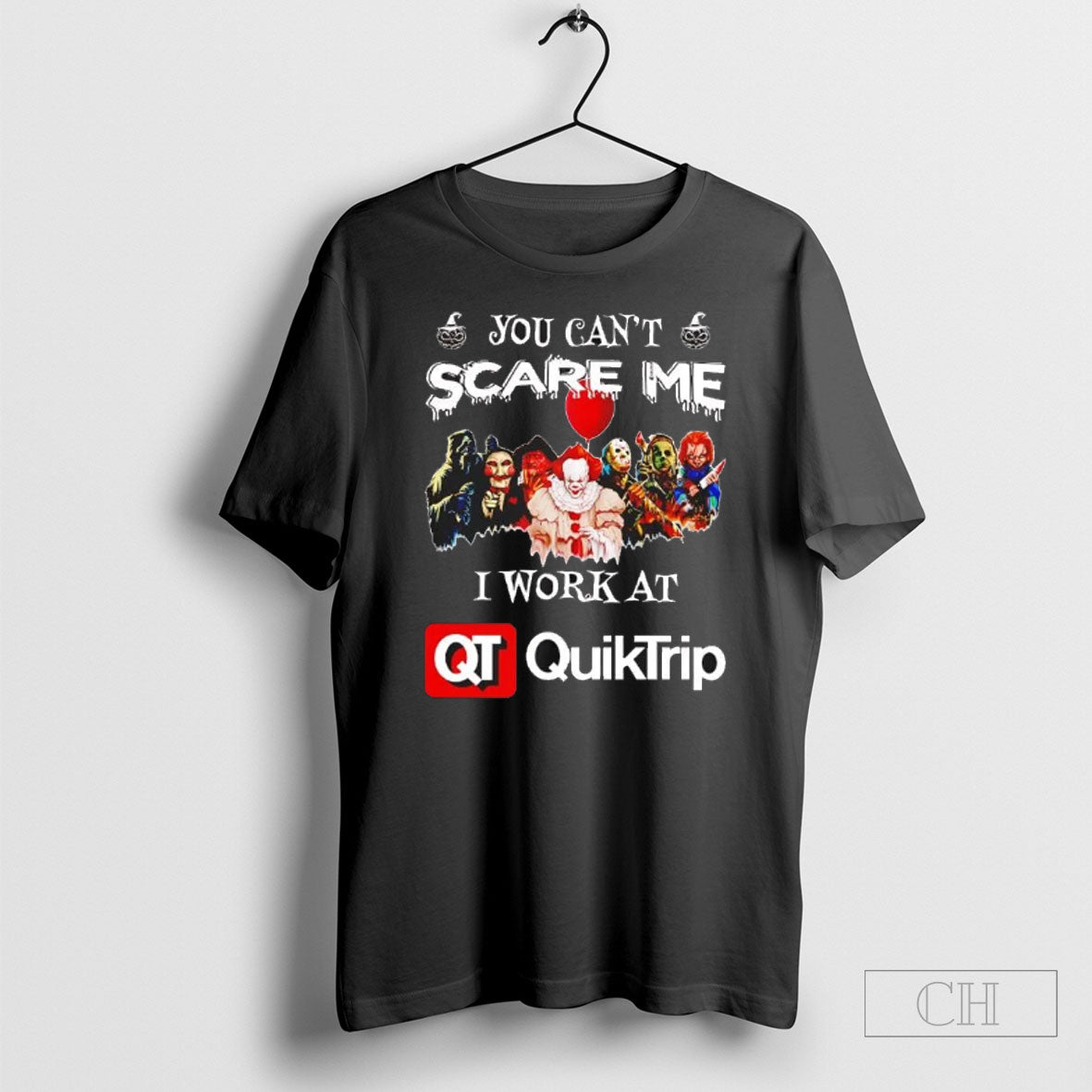 Official Horror Halloween You Cant Scare Me I Work At Quiktrip Sweater