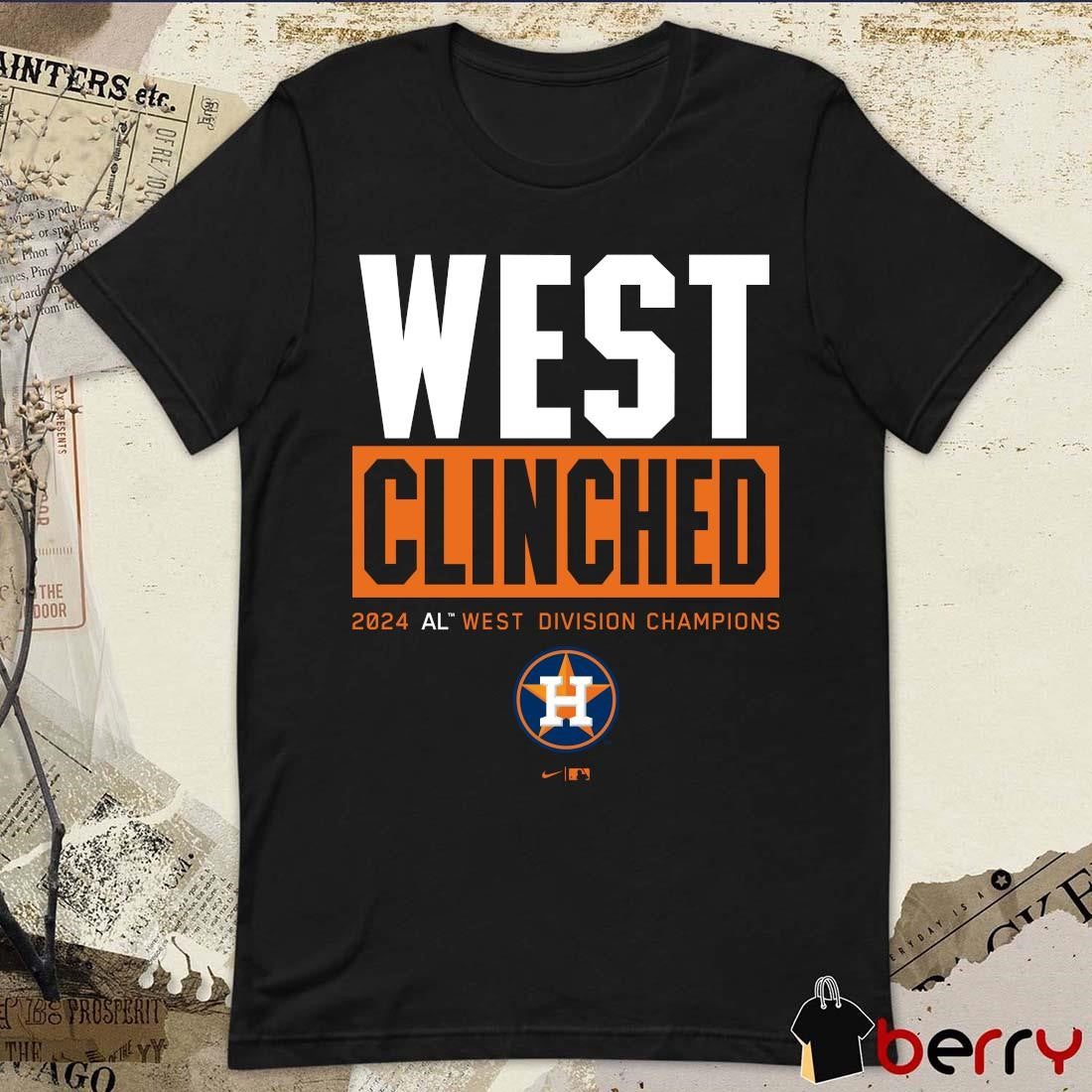 Houston Astros Central Clinched 2024 AL Central Division Champions t-shirt