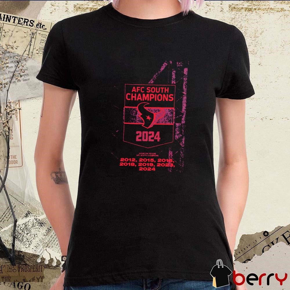 Houston Texans NFL 2024 AFC South Division Champions 2012-2024 t-shirt