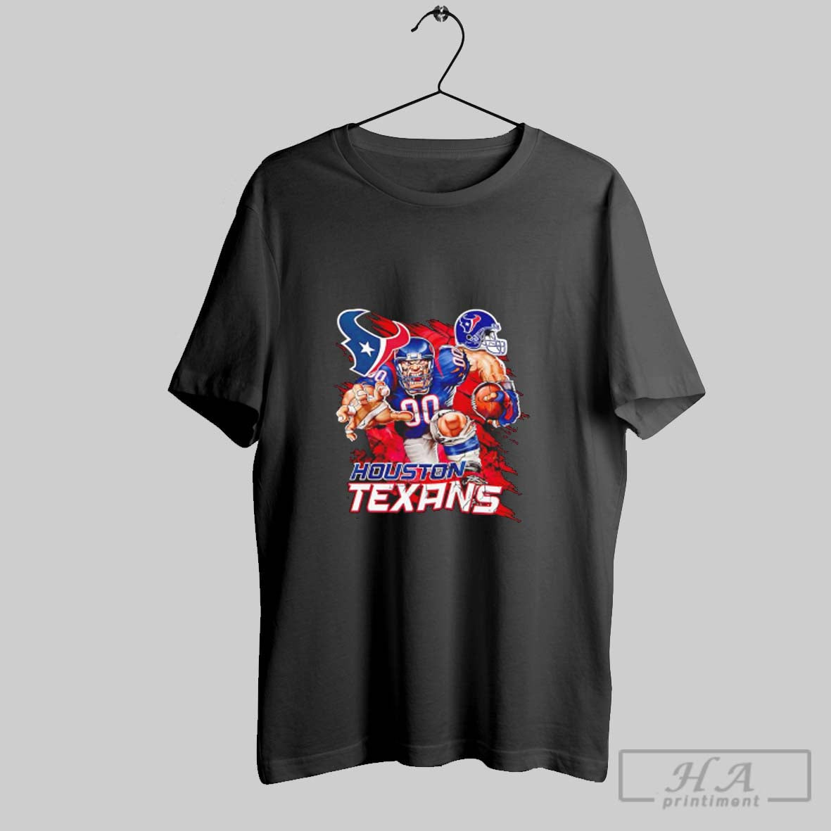 Official Houston Texans Football Mascot Retro 90s Caricature