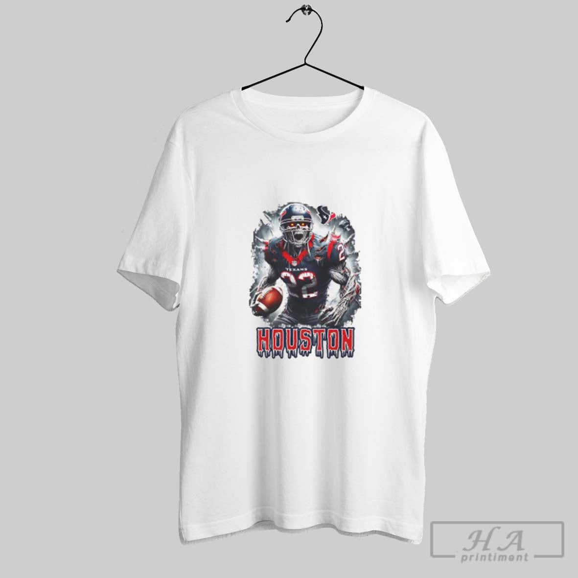 Official Houston Texans Football Skeleton Horror