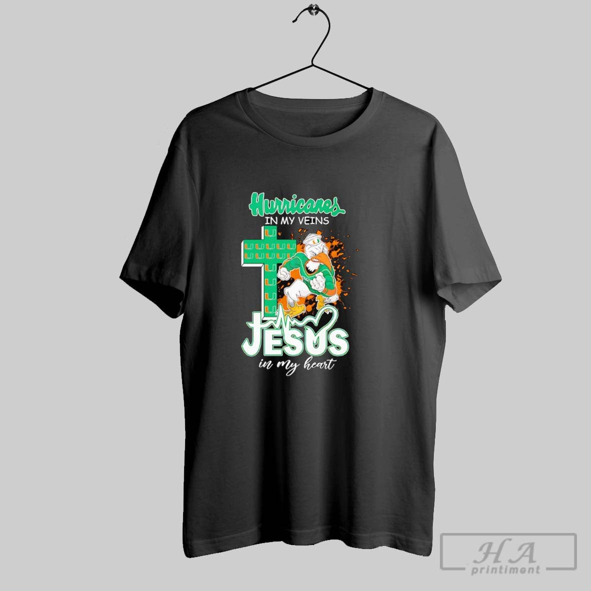 Official Hurricanes In My Veins Jesus In My Heart Mascot