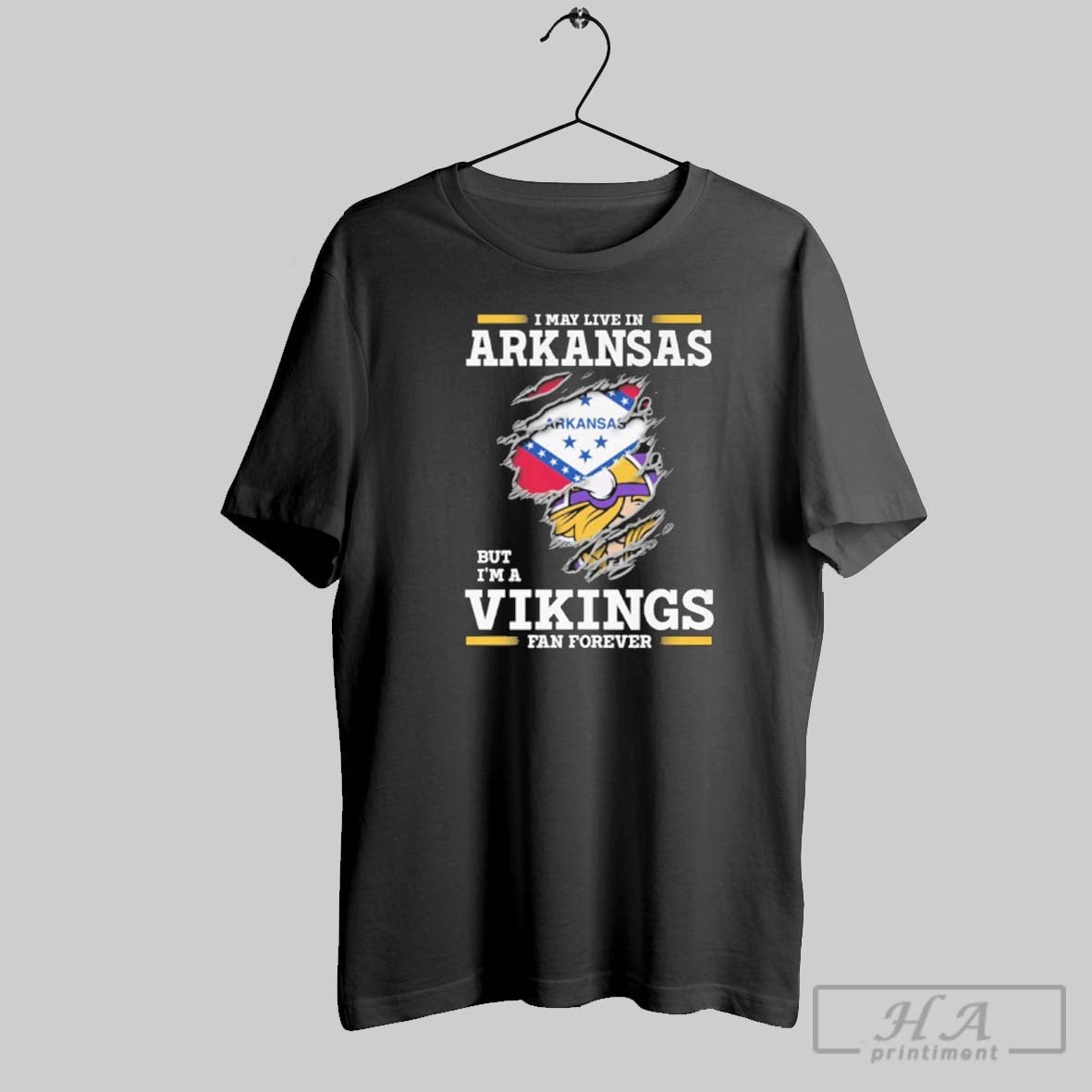 Official I May Live In Arkansas But Im A Vikings Fan Forever