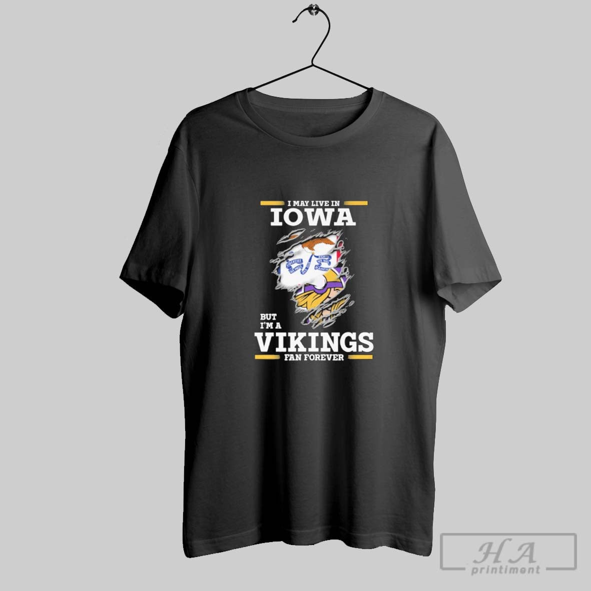 Official I May Live In Iowa But Im A Vikings Fan Forever