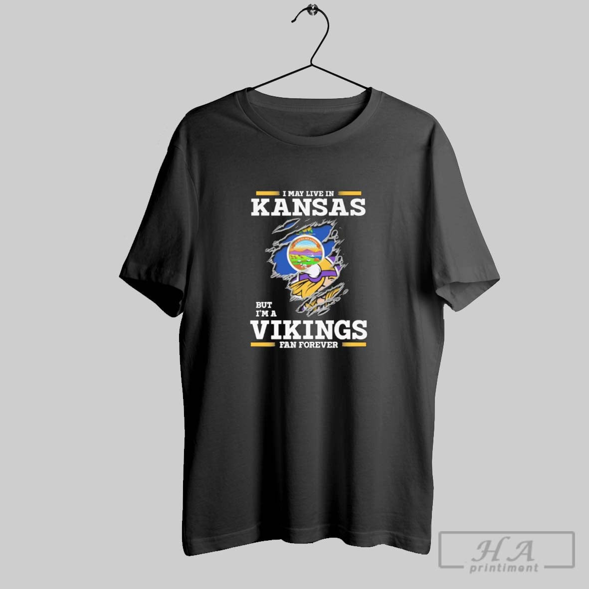 Official I May Live In Kansas But Im A Vikings Fan Forever