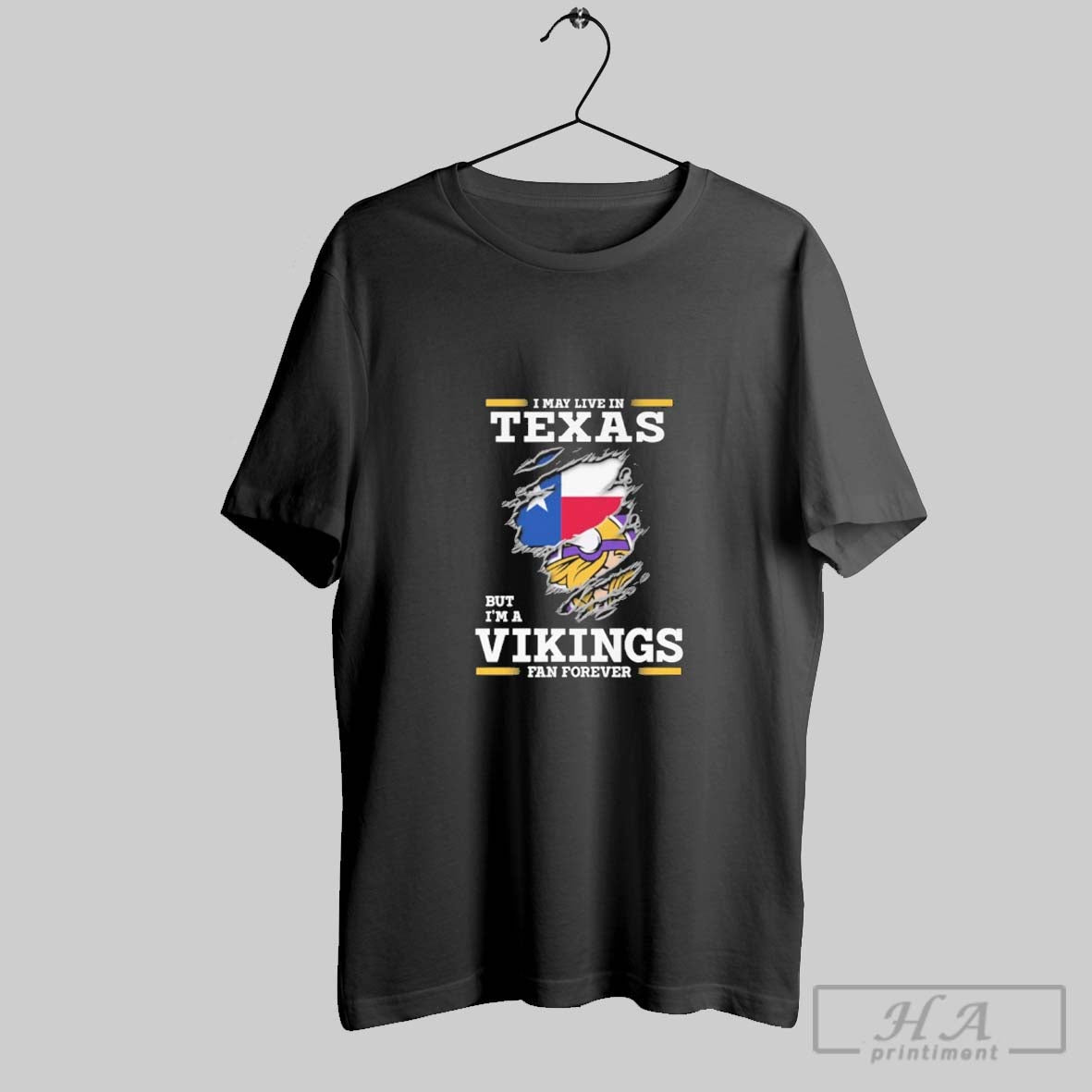 Official I May Live In Texas But Im A Vikings Fan Forever