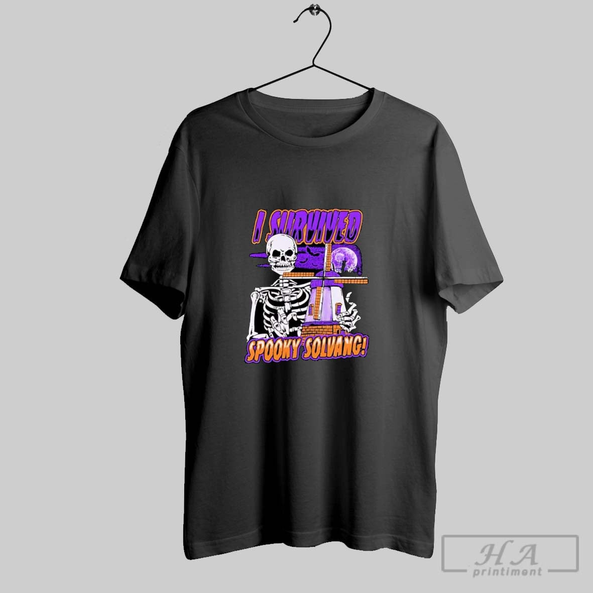 Official I Survived Spooky Solvang Skeleton Halloween