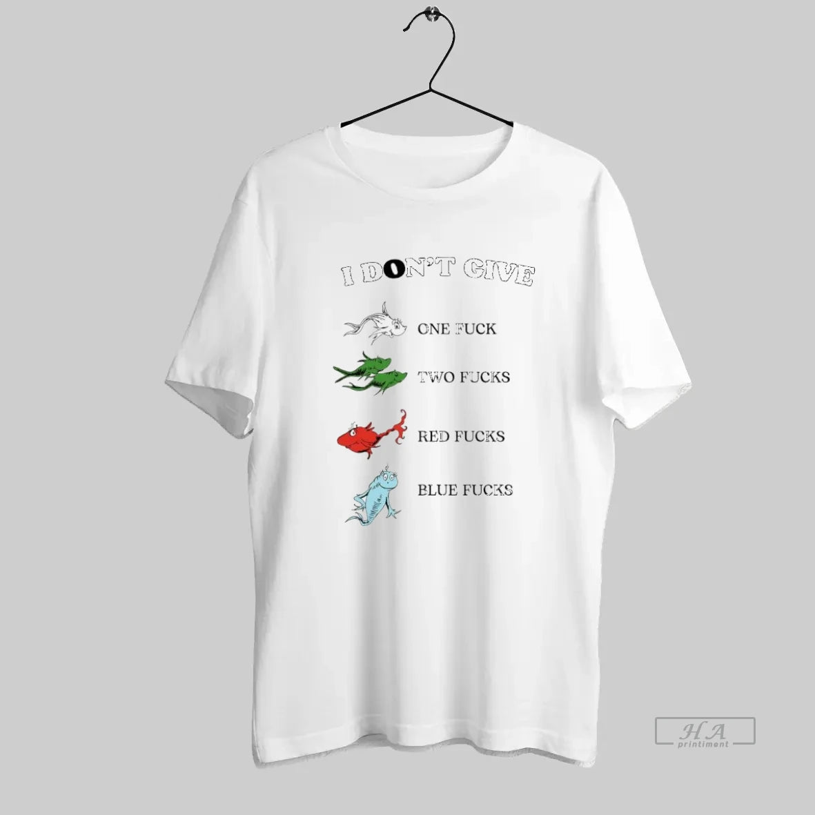 Official I Dont Give Fish One Fuck Two Fucks Red Fuck Blue Fuck