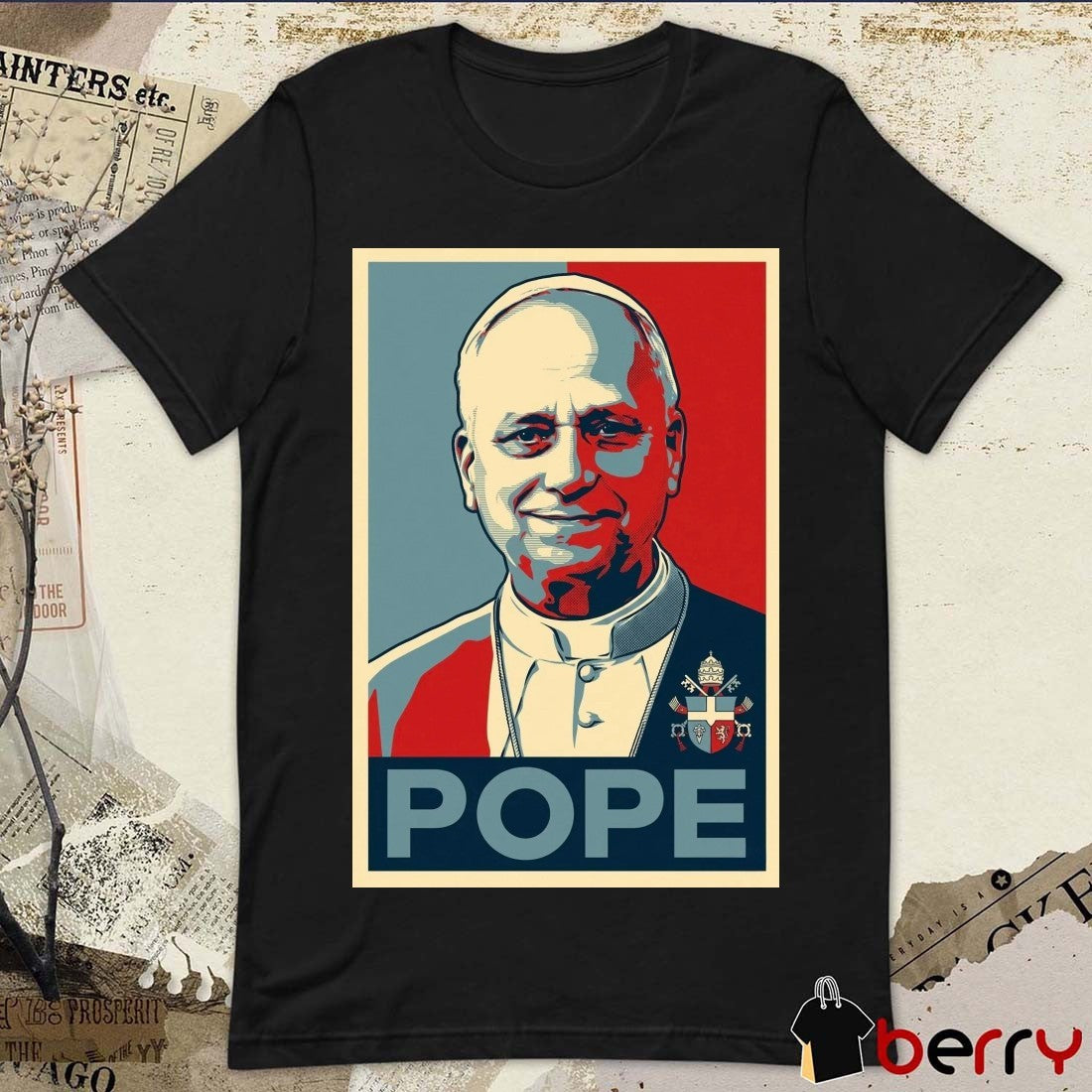 I stand with Pope Leo XIV Portrait Artwork 2026 t-shirt