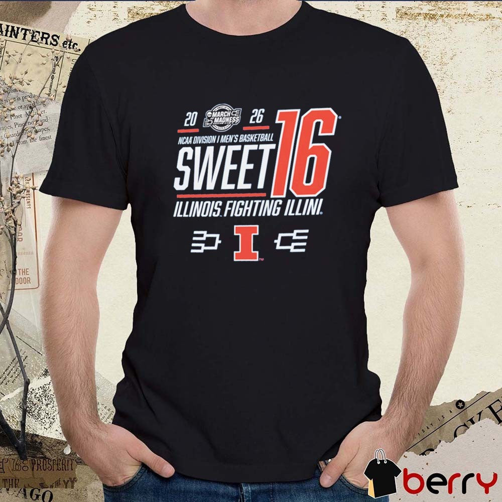 Illinois Fighting Illini 2026 NCAA March Madness Sweet 16 Bound Men’s Basketball Andrej Stojakovic Houston t-shirt