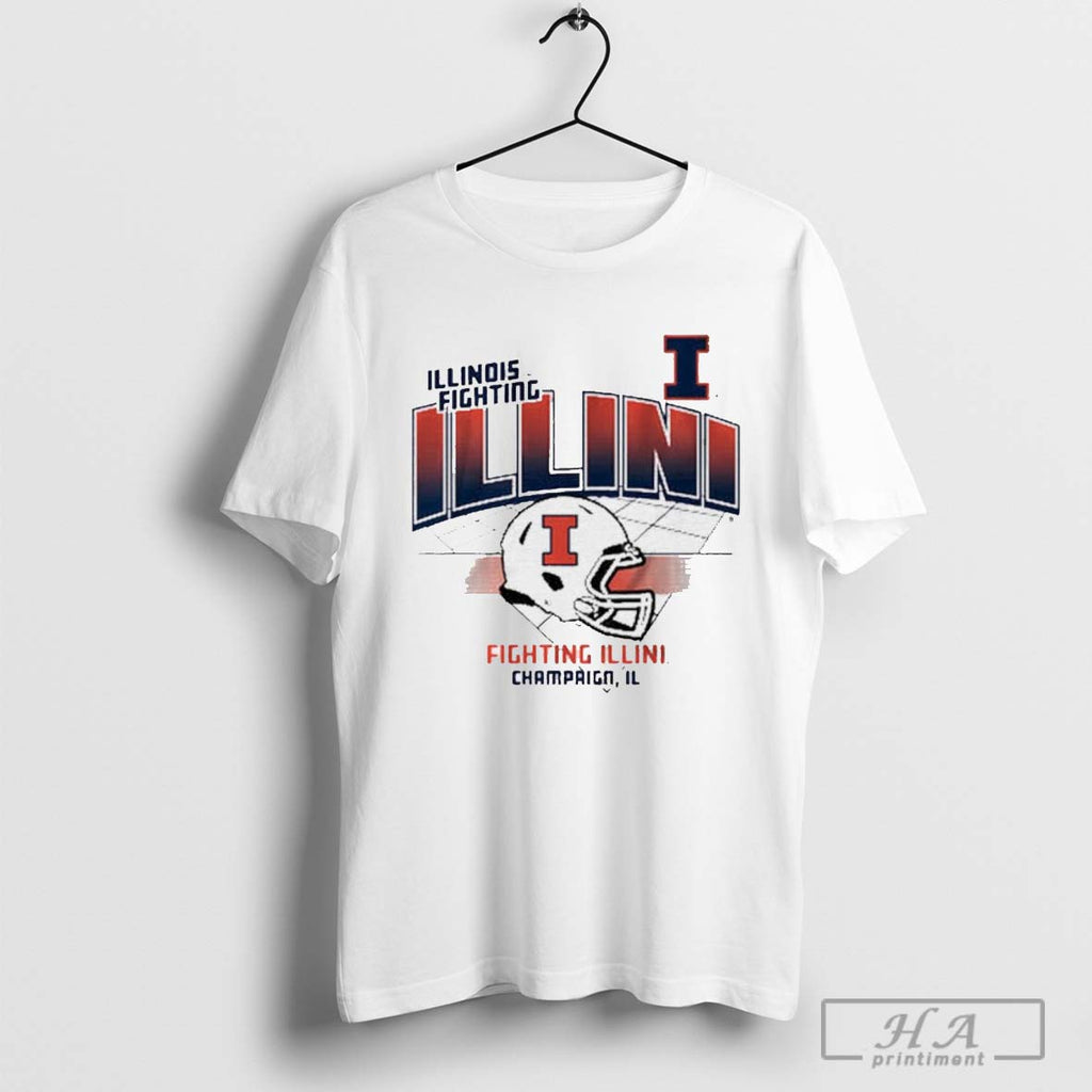 Official Illinois Fighting Illini Football Helmet Grid