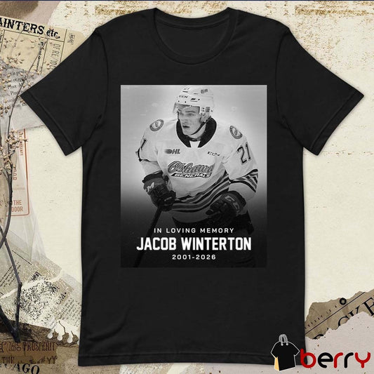 In Loving Memory Jacob Winterton 2001 – 2026 Oshawa Generals t-shirt