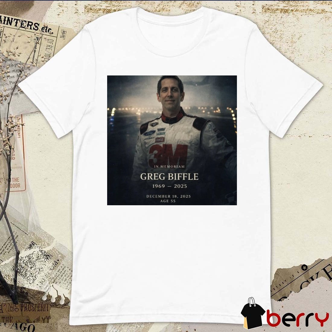 In Memoriam Greg Biffle 1969 – 2025 December 18 2025 Age 55 Poster t-shirt