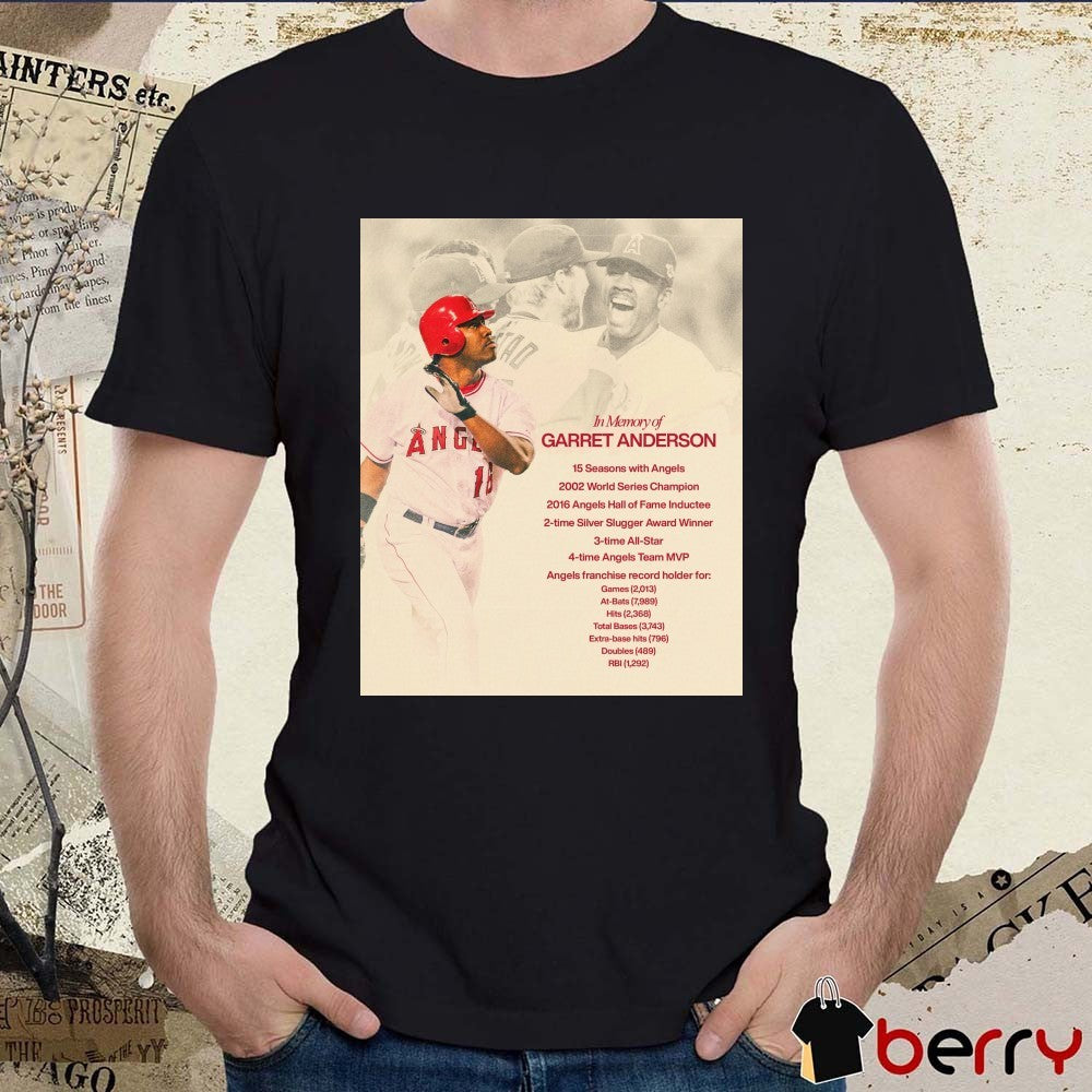 In Memory Of Garret Anderson Los Angeles Angels Poster t-shirt