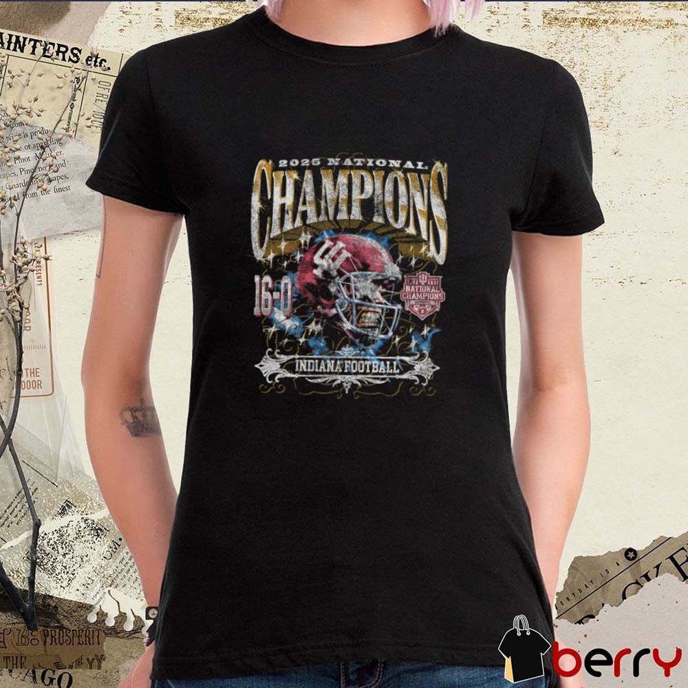 Indiana Hoosiers Football 2025 CFP National Champions Grunge 16-0 Vintage NIL t-shirt