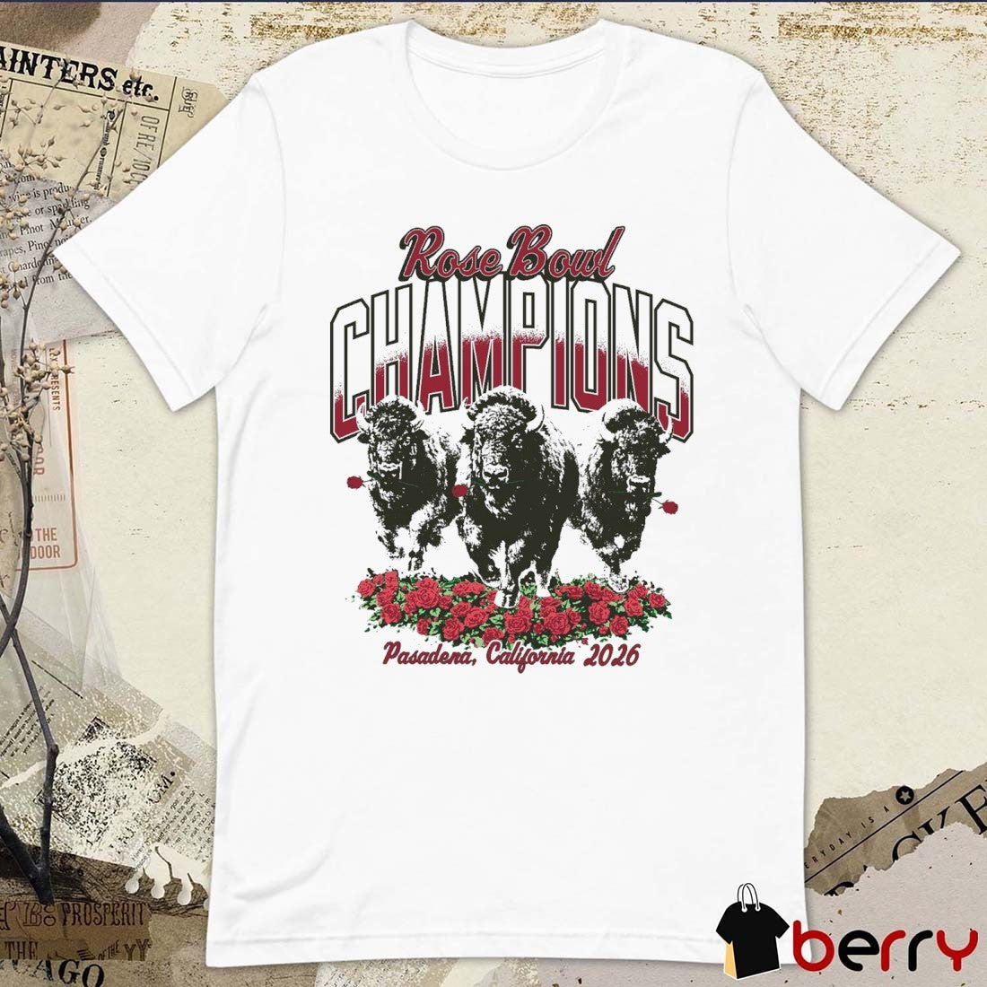 Indiana Hoosiers Stampede Rose Bowl Champions Pasadena CA 2026 t-shirt