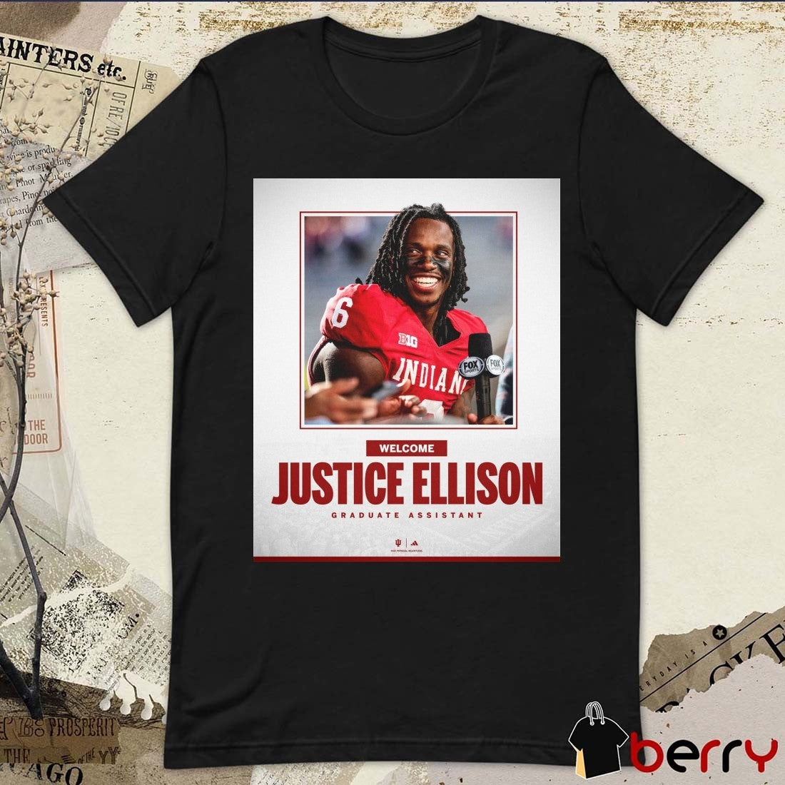 Indiana Hoosiers football Welcome to Hoosier Nation Justice Ellison Graduate Assistant Poster t-shirt
