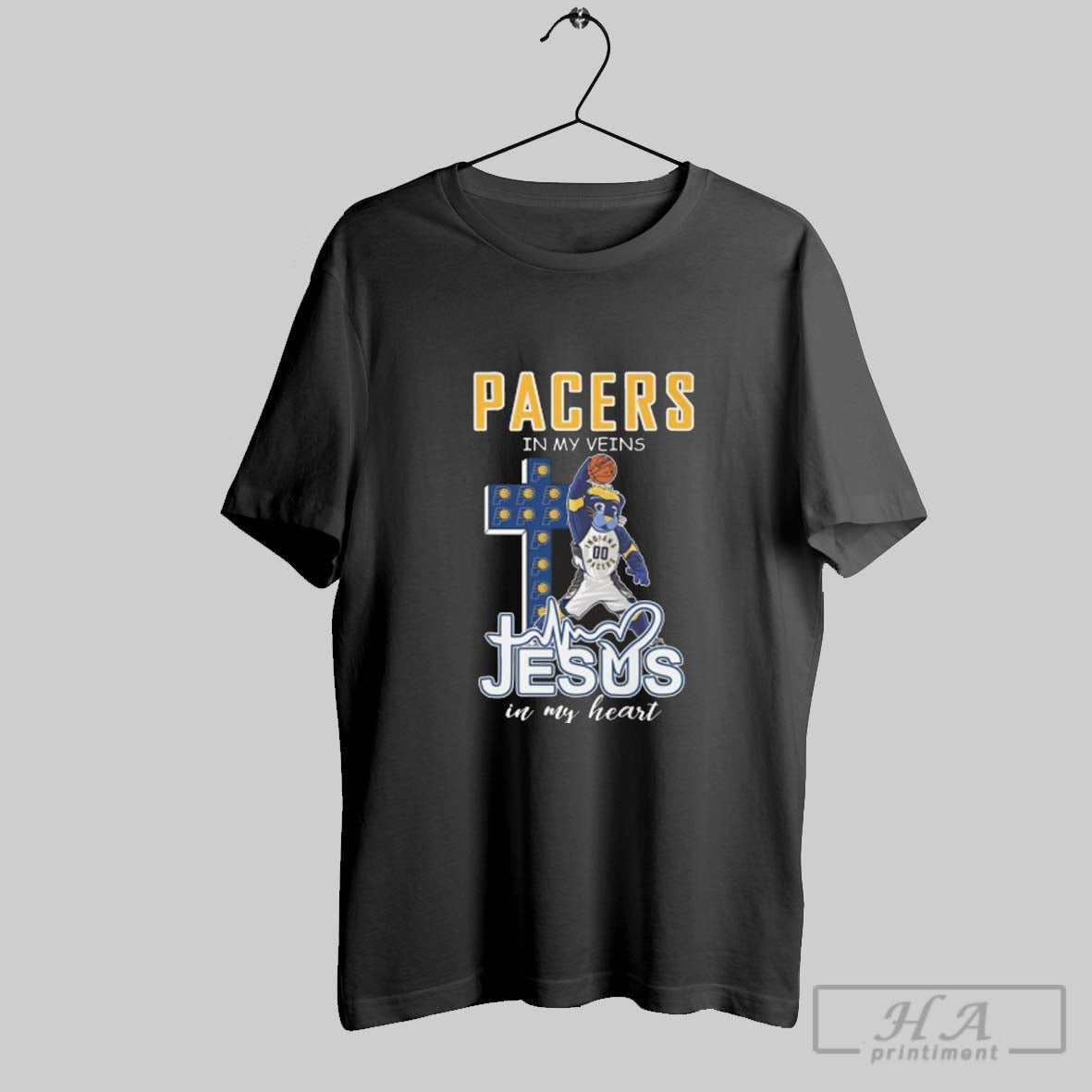Official Indiana Pacers Mascot In My Veins Jesus In My Heart 2025