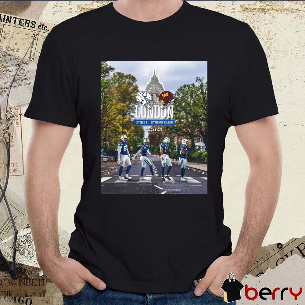 Indianapolis Colts vs. Washington Commanders 2026 NFL Season October 4 Tottenham Hotspur Stadium Poster t-shirt