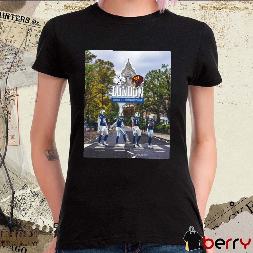 Indianapolis Colts vs. Washington Commanders 2026 NFL Season October 4 Tottenham Hotspur Stadium Poster t-shirt
