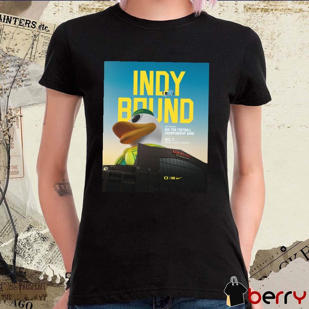 Indy Bound 2024 Discover Big Ten Football Championship Game Dec 7 Lucas Oil Stadium Indianapolis Poster t-shirt