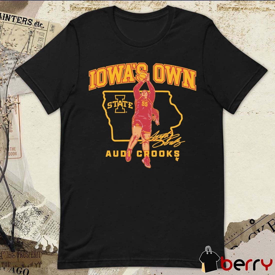 Iowa State Cyclones Basketball Iowa’s Own Audi Crooks State Star Signature t-shirt