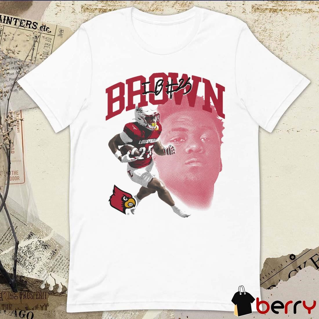 Isaac Brown IB #25 Louisville Cardinals Portrait t-shirt