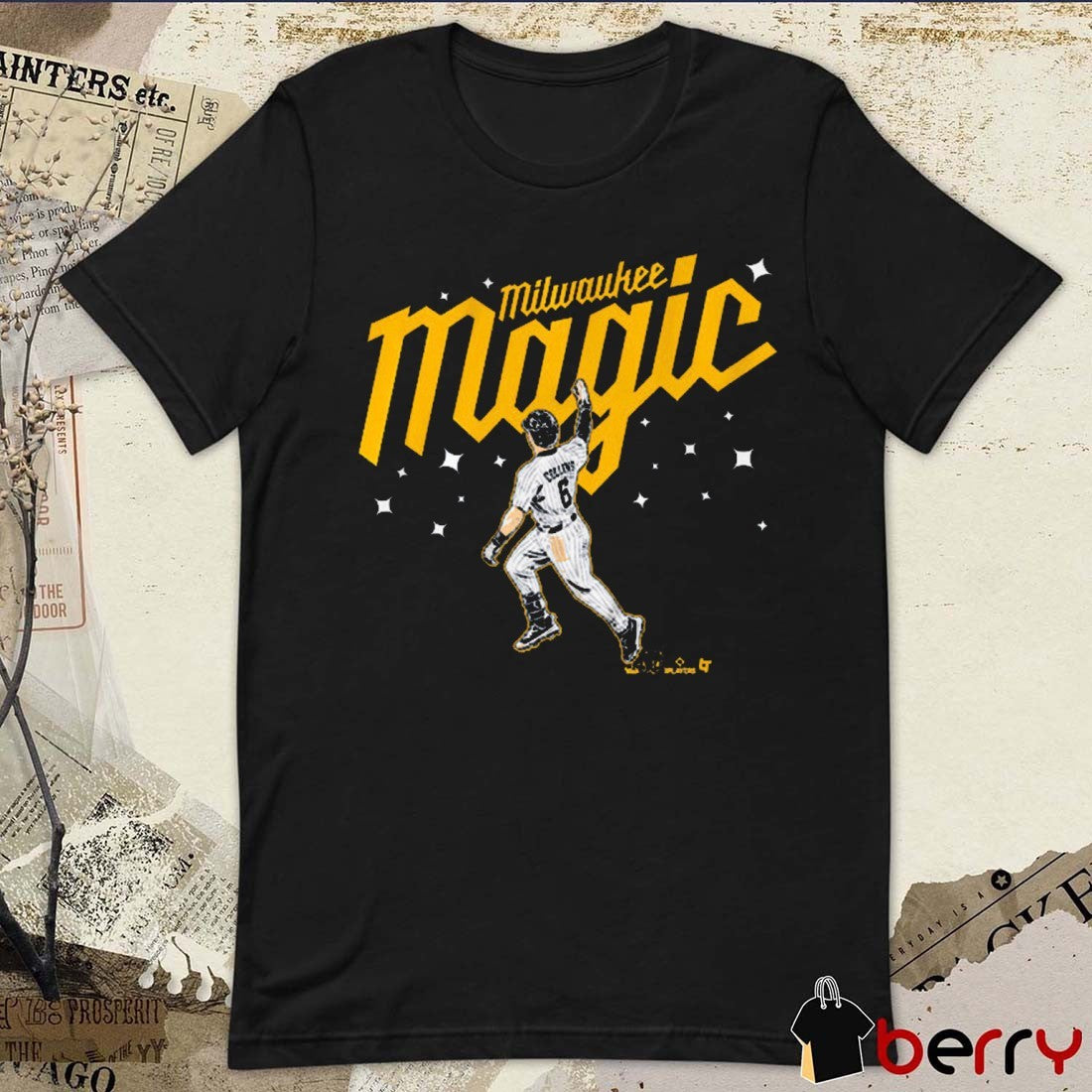 Isaac Collins Milwaukee Magic Milwaukee Brewers MLB Painting t-shirt