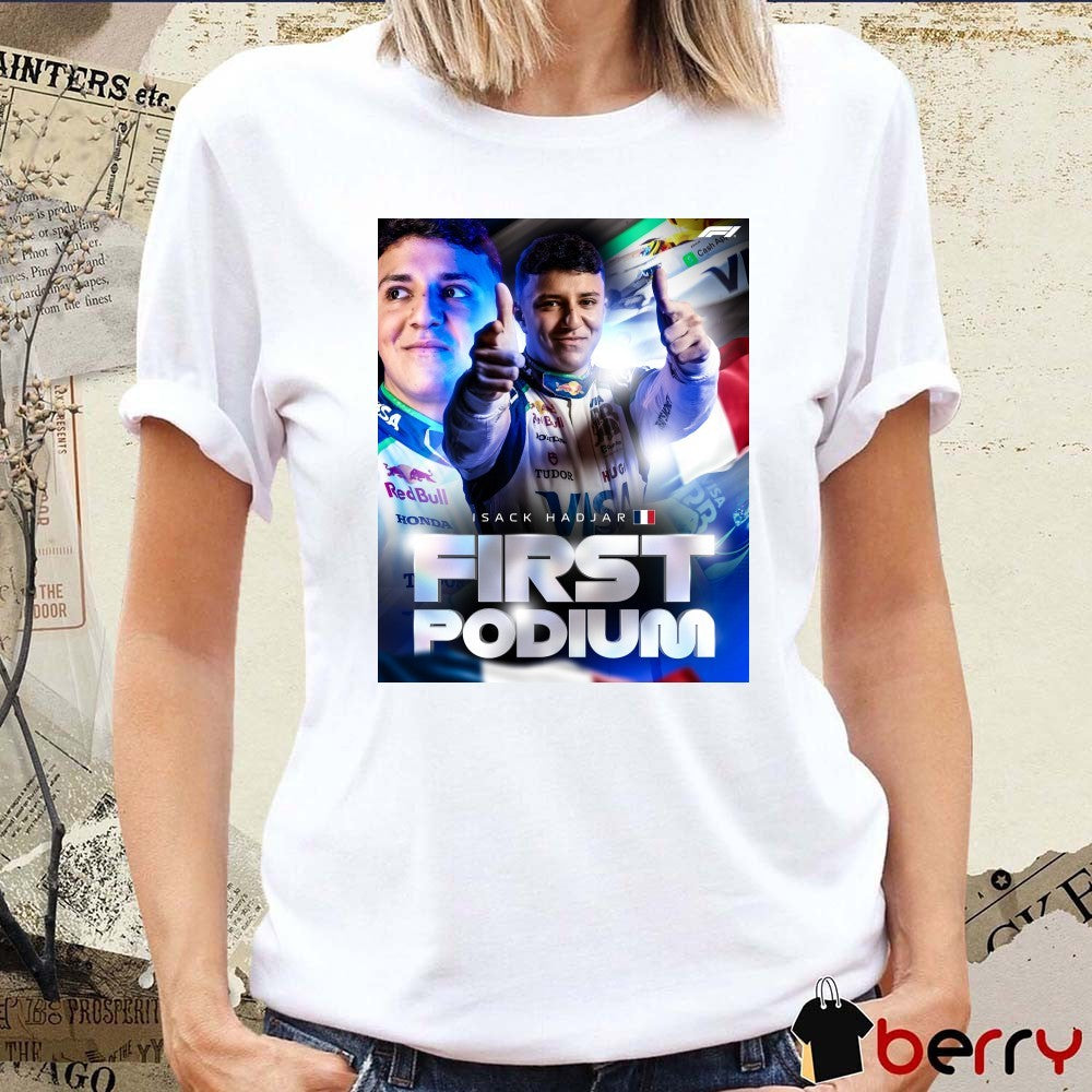 Isack Hadjar First Podium Red Bull Junior The Rookie Takes A Dream Podium In Zandvoort Poster t-shirt